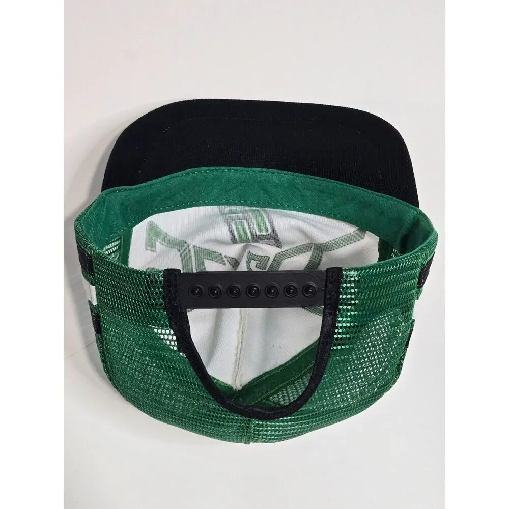 Vintage 80s Slagle Mechanical Contractors Trucker Hat | Green / White Snapback